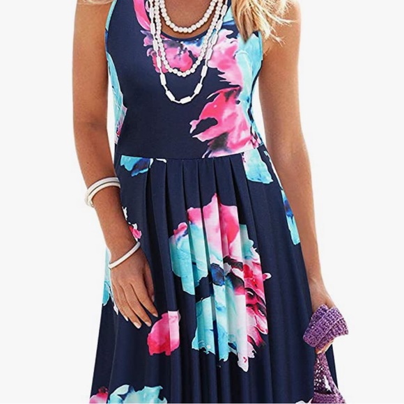 Kilig Dresses & Skirts - Kilig Women’s Summer Casual Sleeveless Midi Floral Dress